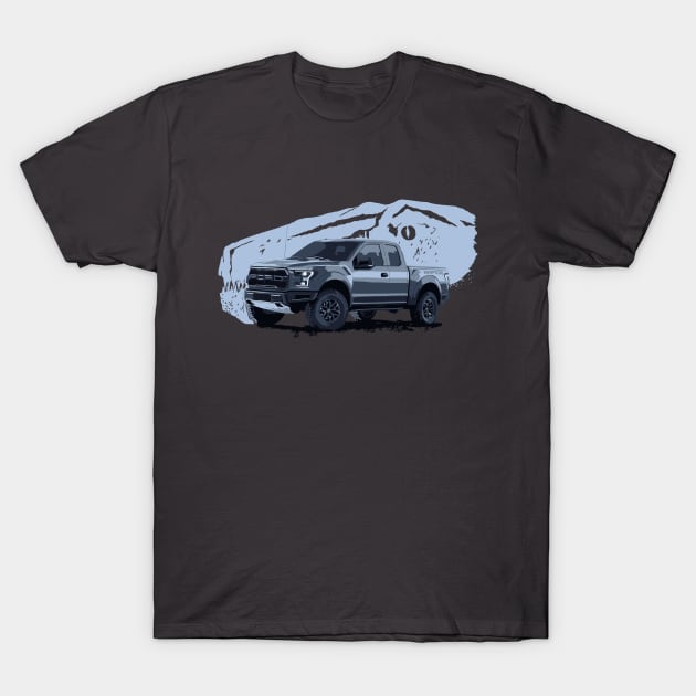 Ford Raptor - raptor dinosaurus background T-Shirt by GalfiZsolt